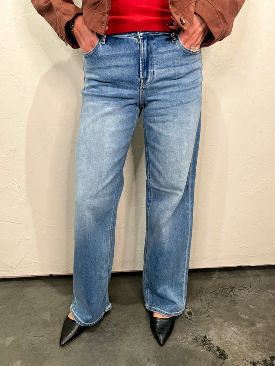 Logan Mid Rise Dad Basic Jean - Medium - Revel Boutique