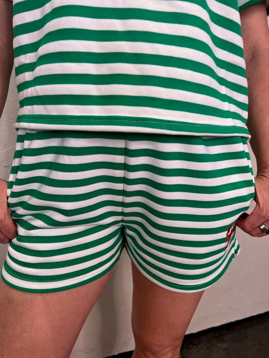 Maine Striped Short - Green - Revel Boutique