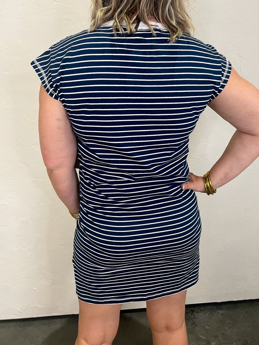 Maine T-Shirt Dress - Navy - Revel Boutique