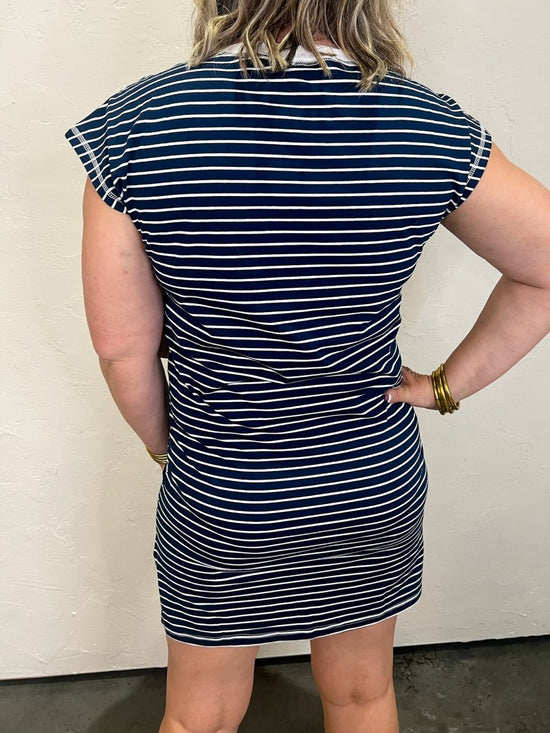 Maine T-Shirt Dress - Navy - Revel Boutique