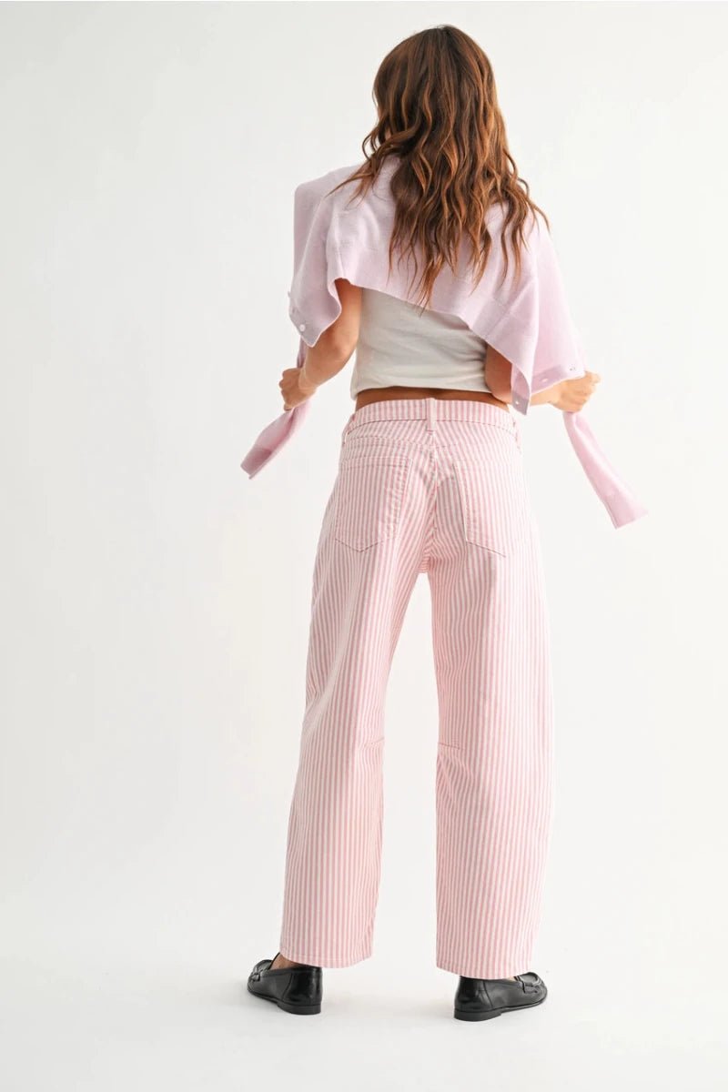 Malibu Pink Stripe Barrel - Revel Boutique
