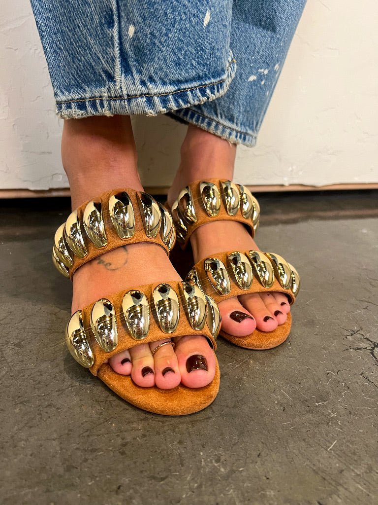 Matisse: Dome Heeled Sandals - Fawn - Revel Boutique