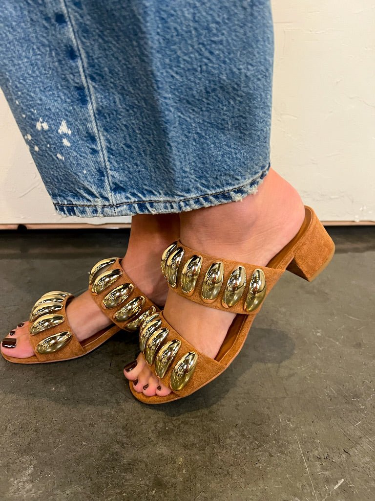 Matisse: Dome Heeled Sandals - Fawn - Revel Boutique