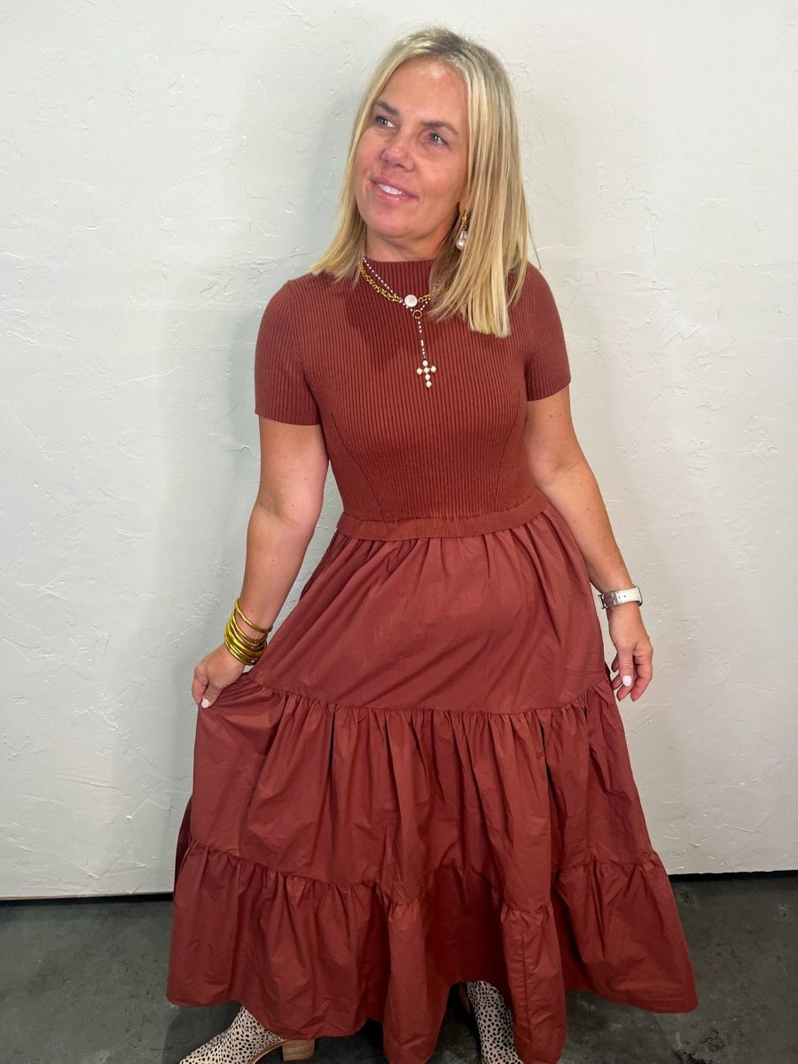 Revel Boutique Merlot Dress