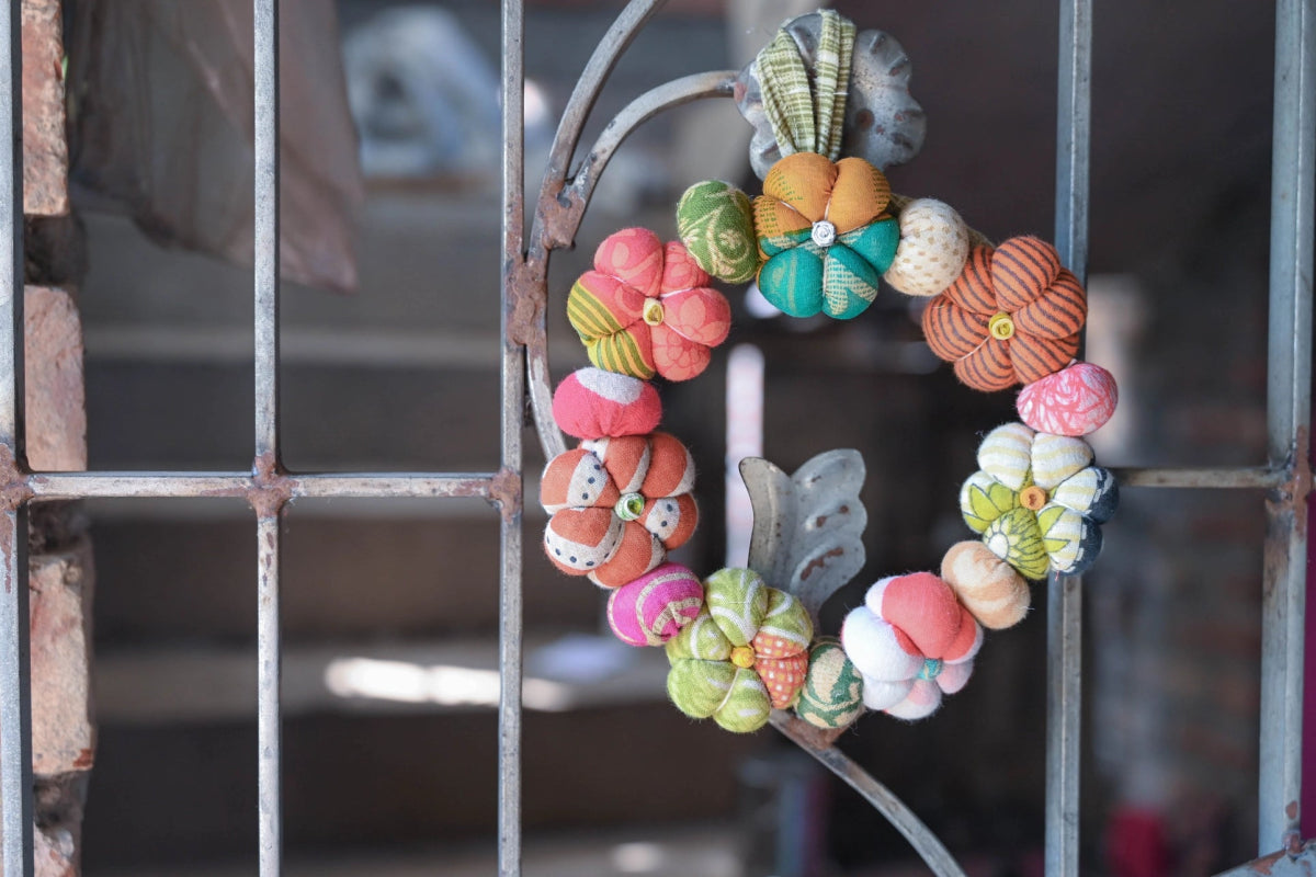 Mini Saree Pumpkin Wreath - Revel Boutique