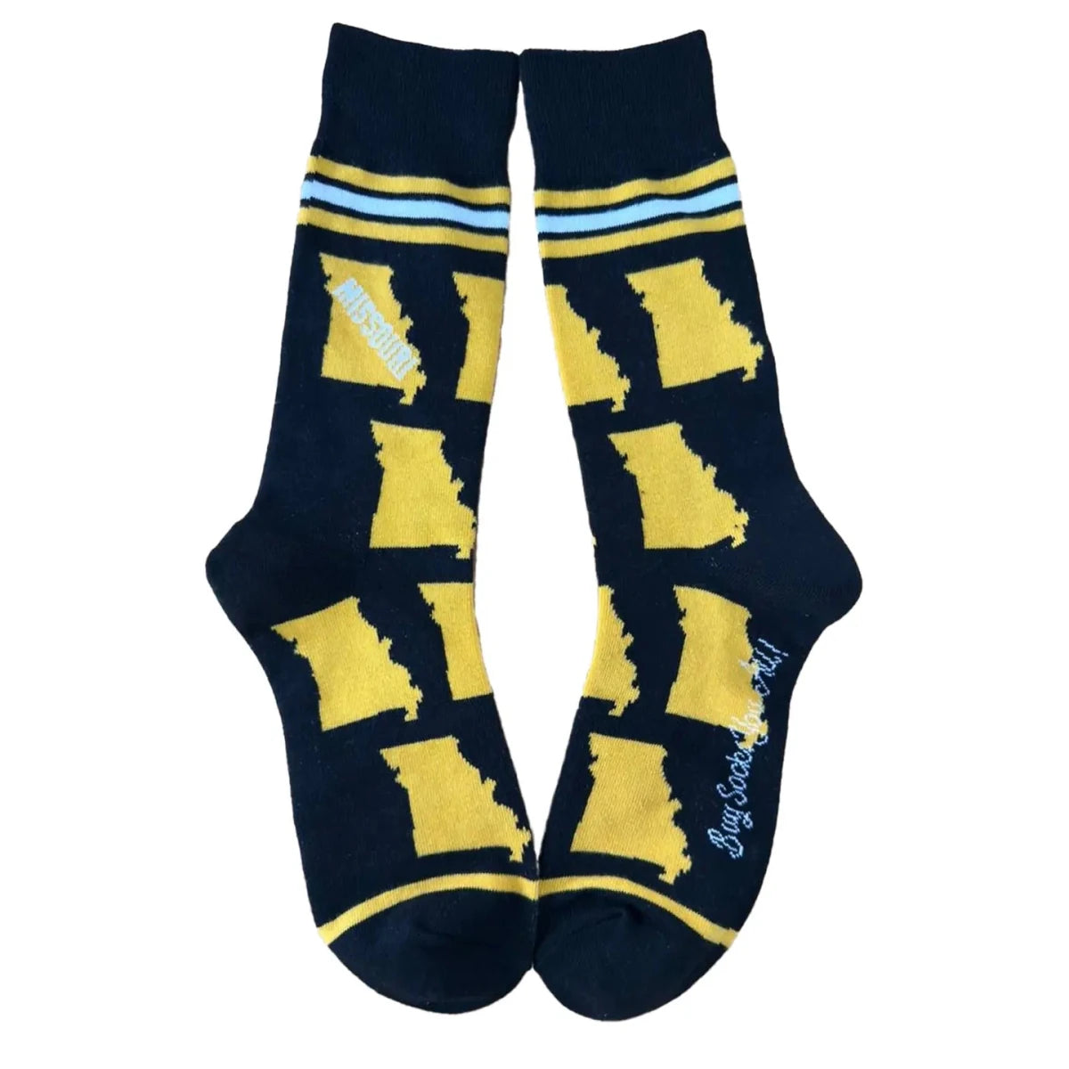 Missouri Socks-Black/Gold - Revel Boutique