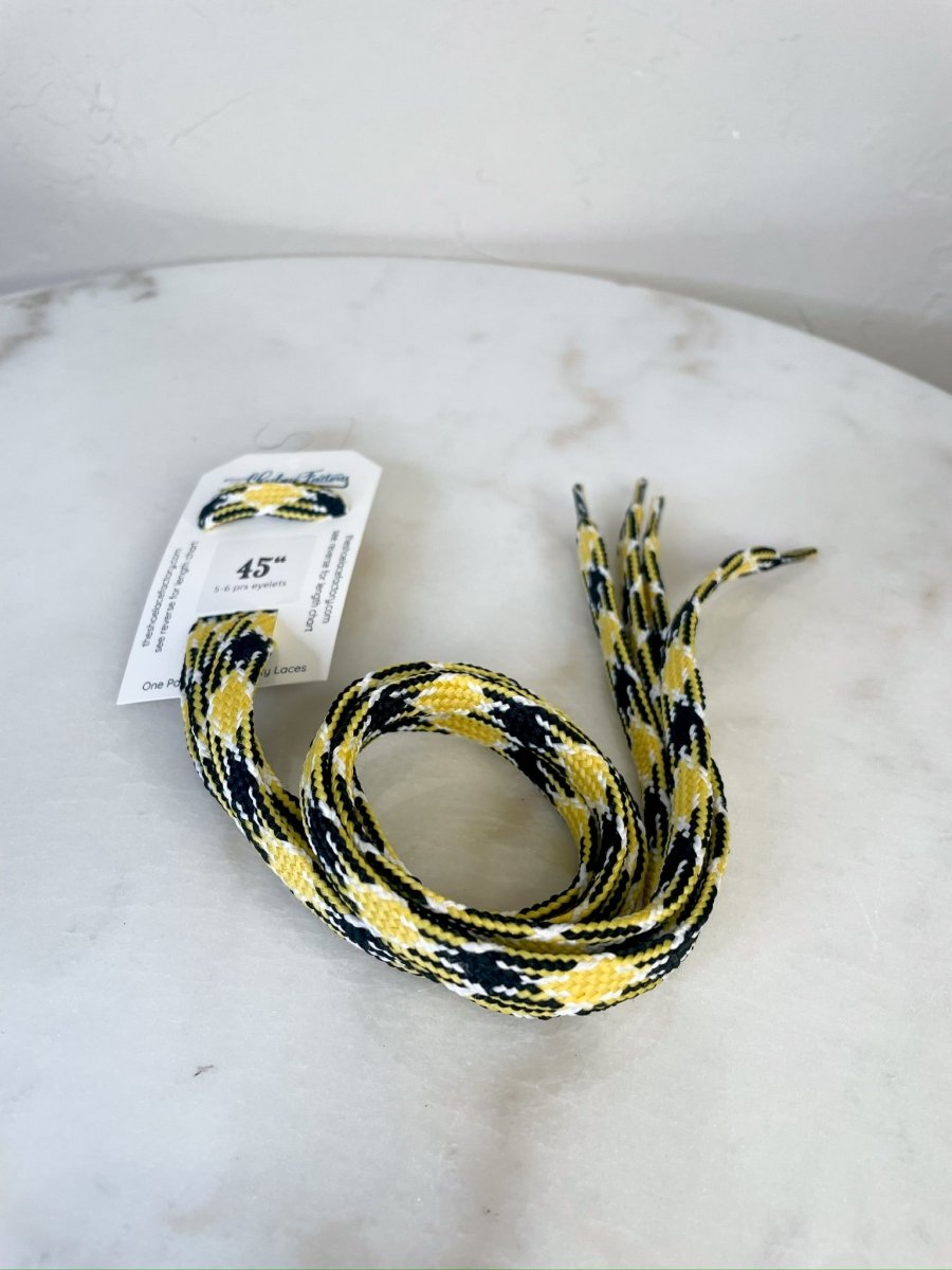 MIZ Black & Gold Shoelaces - Revel Boutique