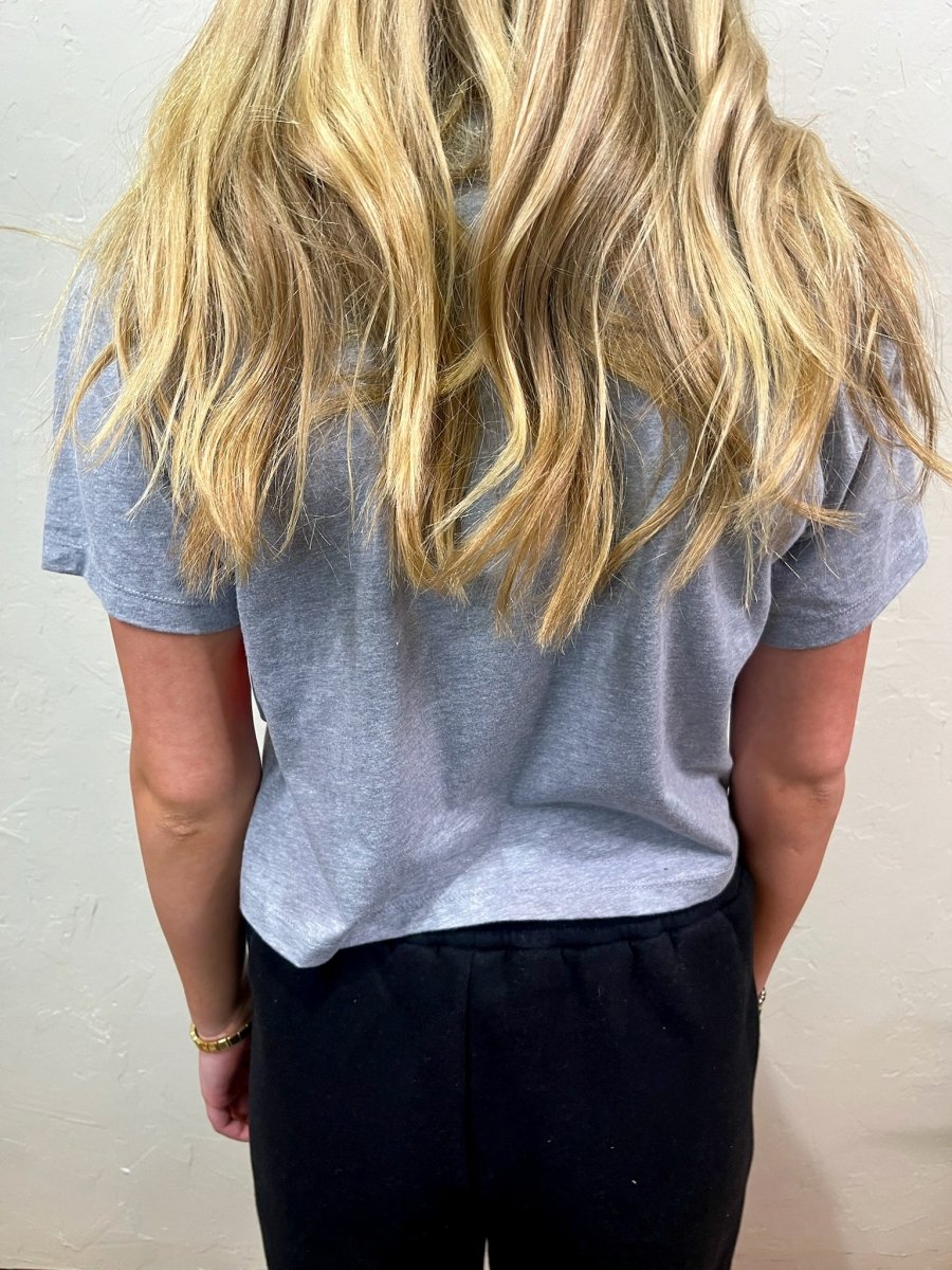 Mizzou Crop Tee - Grey - Revel Boutique