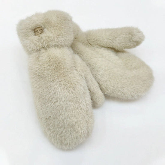 Mob Wife Mittens - Beige - Revel Boutique