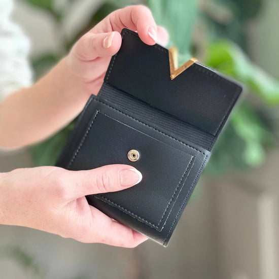 Load image into Gallery viewer, Next Step Trifold Wallet - Black - Revel Boutique
