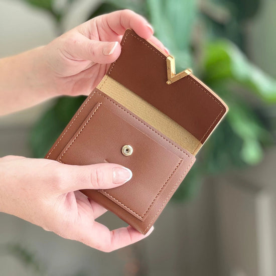 Load image into Gallery viewer, Next Step Trifold Wallet - Brown - Revel Boutique
