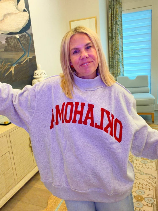 OK/Oklahoma Reversible Mockneck - Revel Boutique