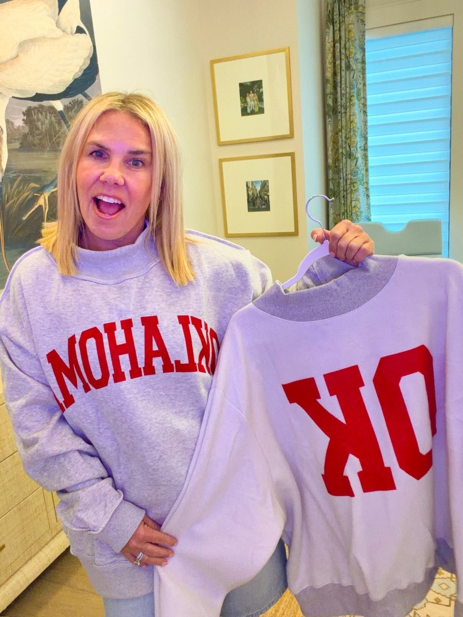 OK/Oklahoma Reversible Mockneck - Revel Boutique