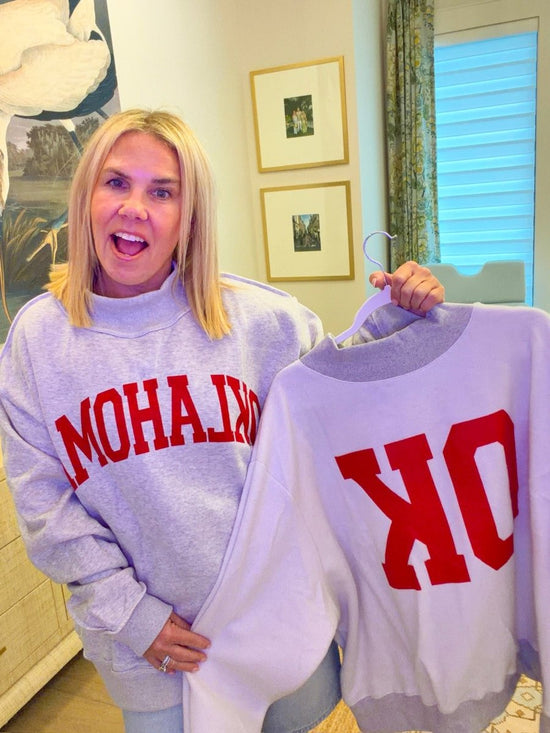 OK/Oklahoma Reversible Mockneck - Revel Boutique