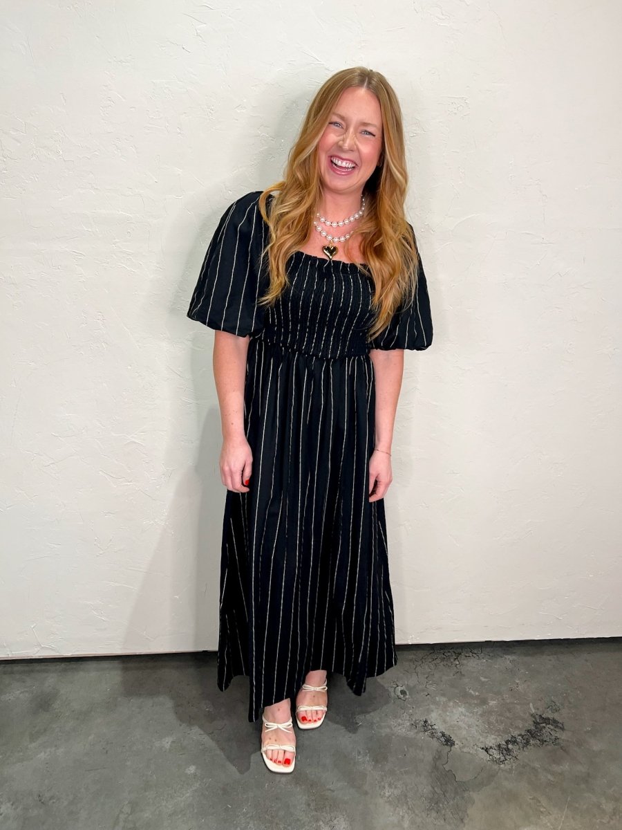 Olivia Linen Stripe Dress - Revel Boutique