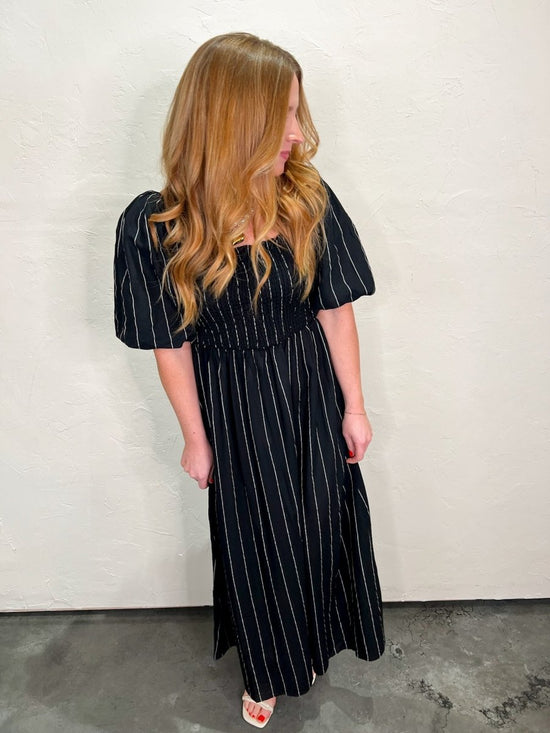 Olivia Linen Stripe Dress - Revel Boutique