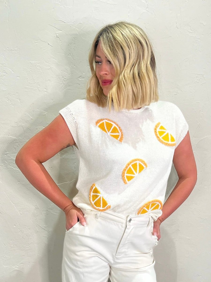 Orange Ya Glad Knit Top - Revel Boutique