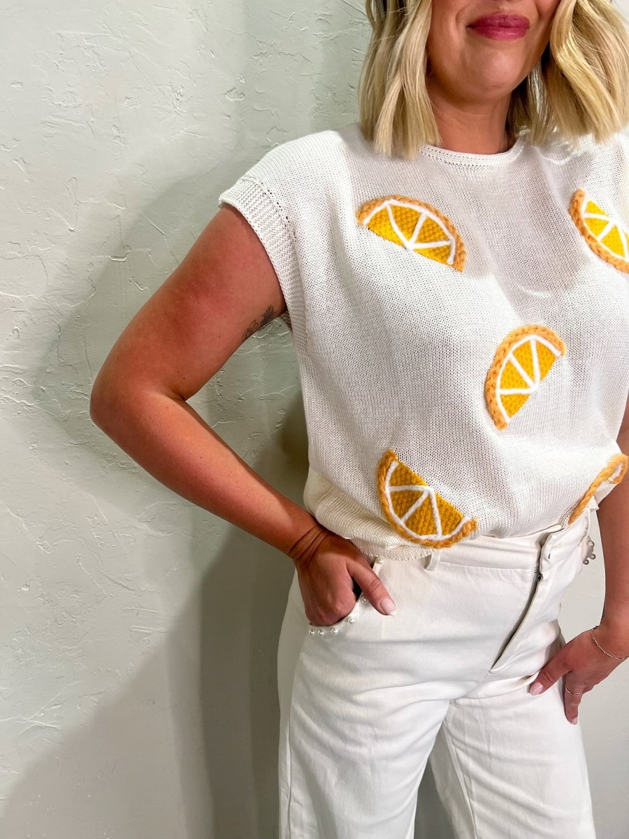 Orange Ya Glad Knit Top - Revel Boutique