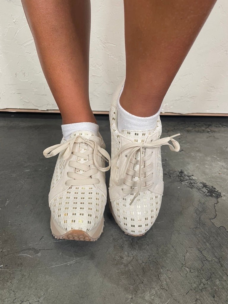 Paloma Woven Sneaker - Cream - Revel Boutique