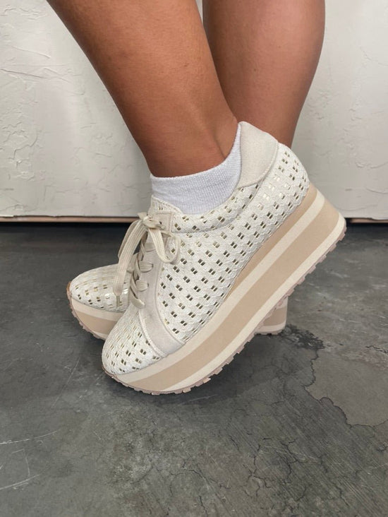Paloma Woven Sneaker - Cream - Revel Boutique