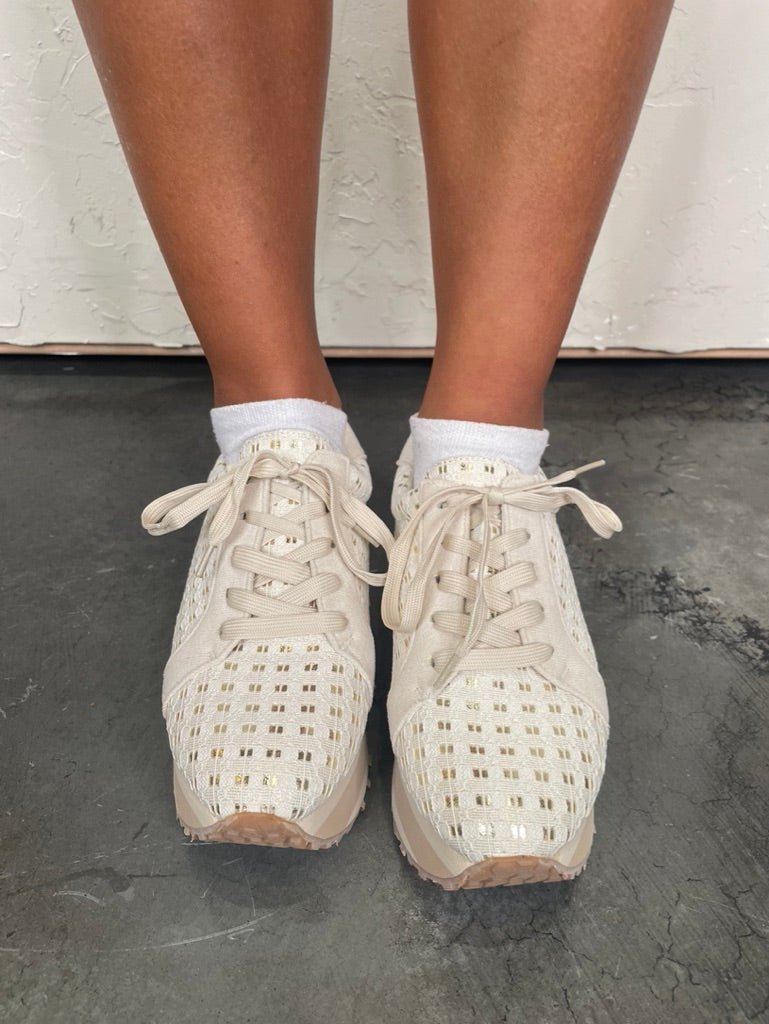 Paloma Woven Sneaker - Cream - Revel Boutique