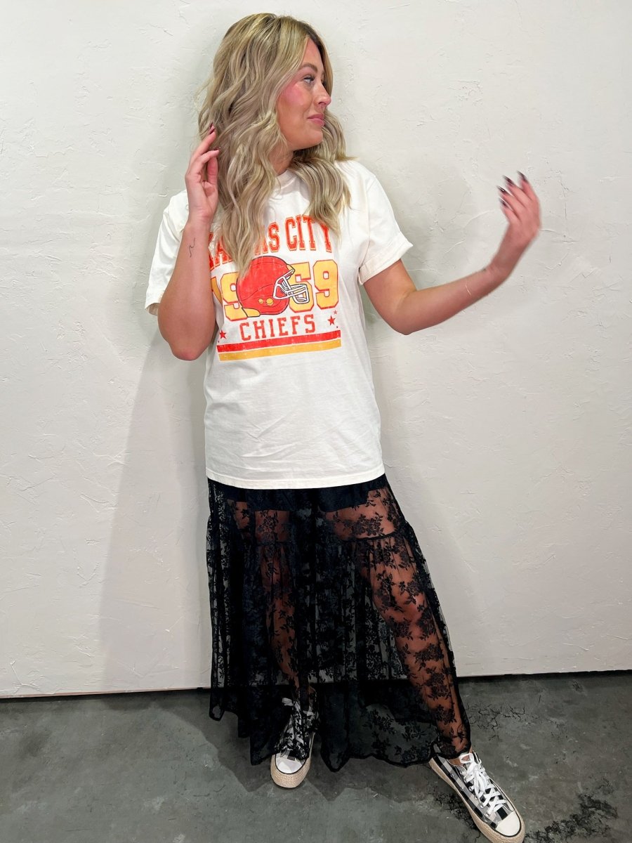 Paris Lace Midi Skirt - Black - Revel Boutique