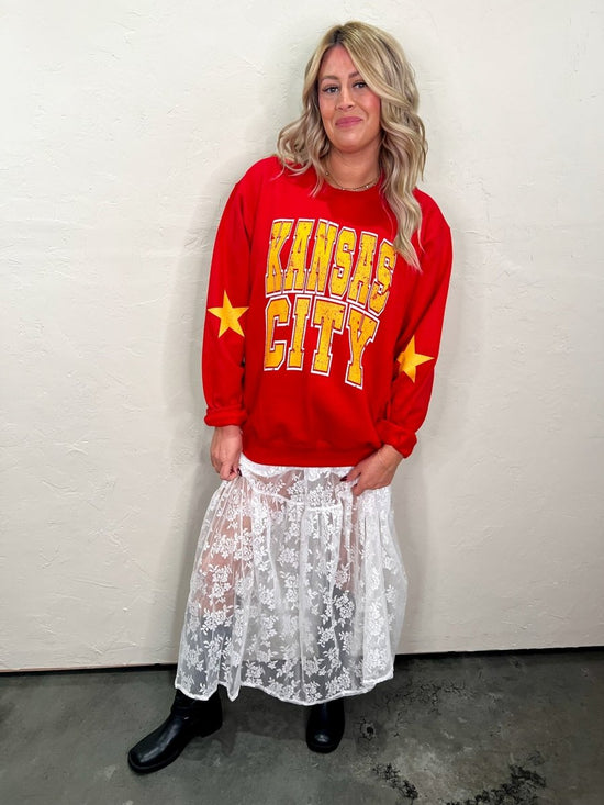 Paris Lace Midi Skirt - White - Revel Boutique