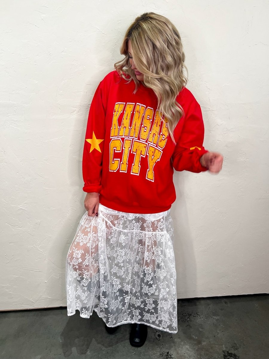 Paris Lace Midi Skirt - White - Revel Boutique