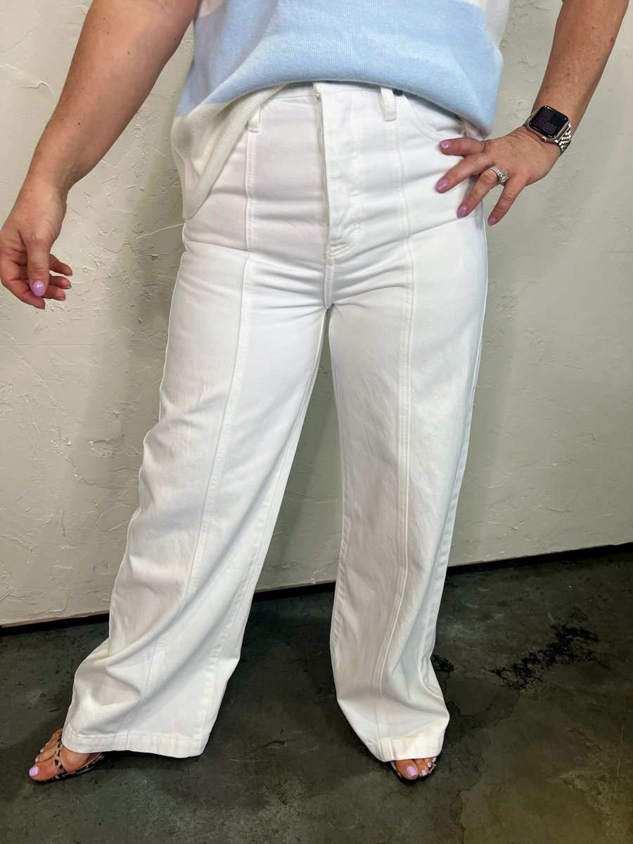 Pickin' Daisies White Jeans - Revel Boutique