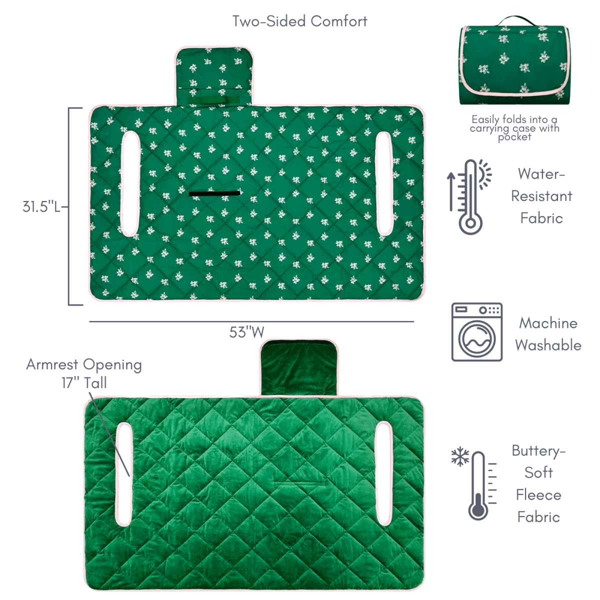 Pink and Green Azalea Golf Cart Seat Cover - Revel Boutique