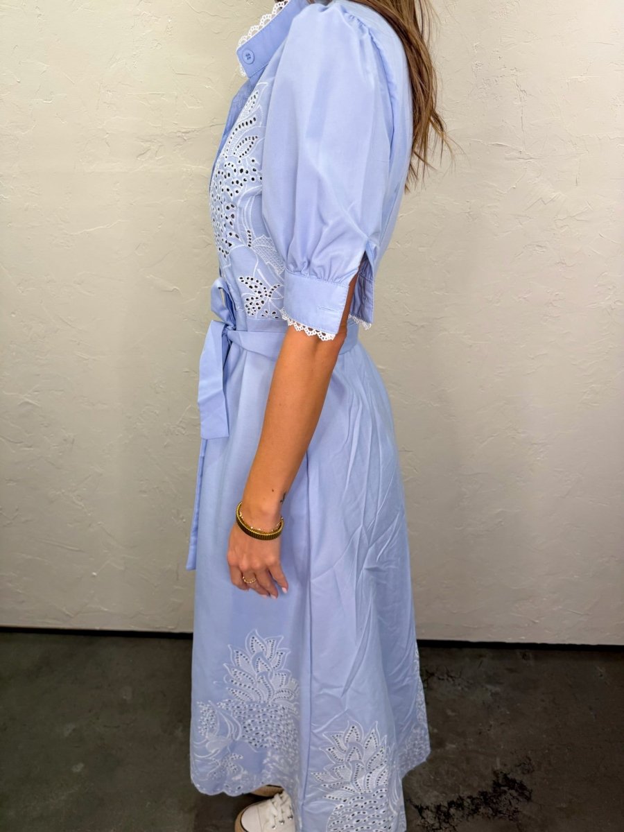 Piper Lace - Trim Midi Dress - Revel Boutique