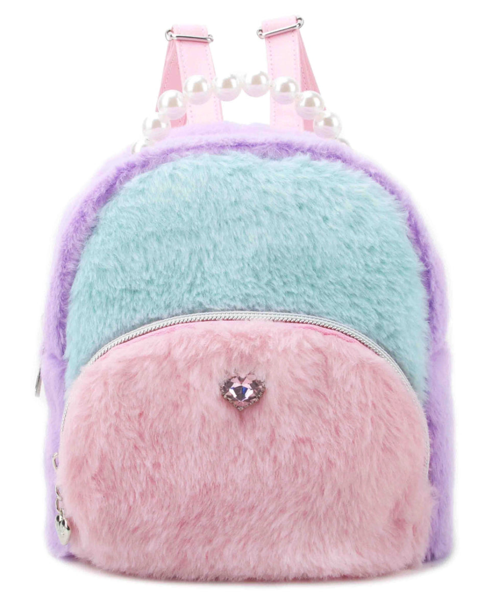 Plush Colorblock Micro Mini Backpack - Revel Boutique