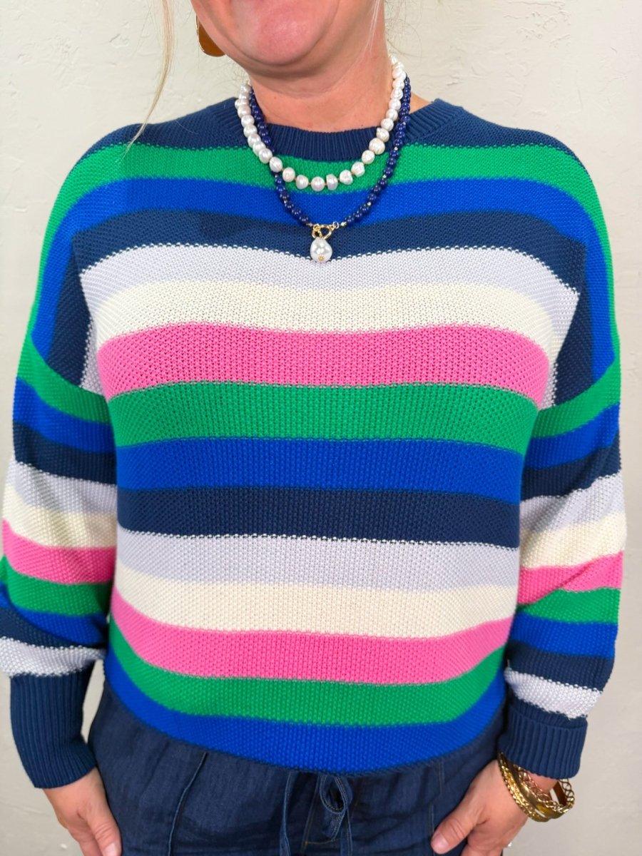 Prep School Striped Sweater - Revel Boutique