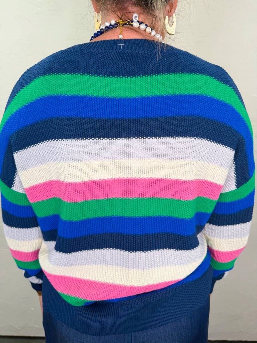 Prep School Striped Sweater - Revel Boutique