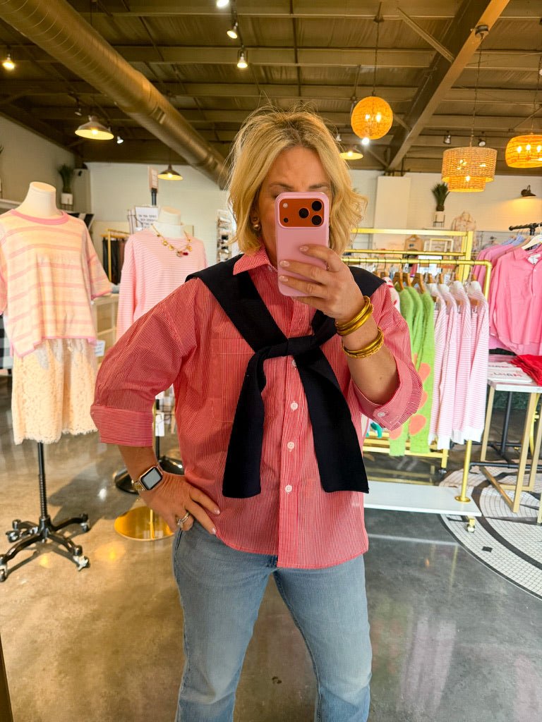 Prep Sweater Wrap - Navy Anchors - Revel Boutique