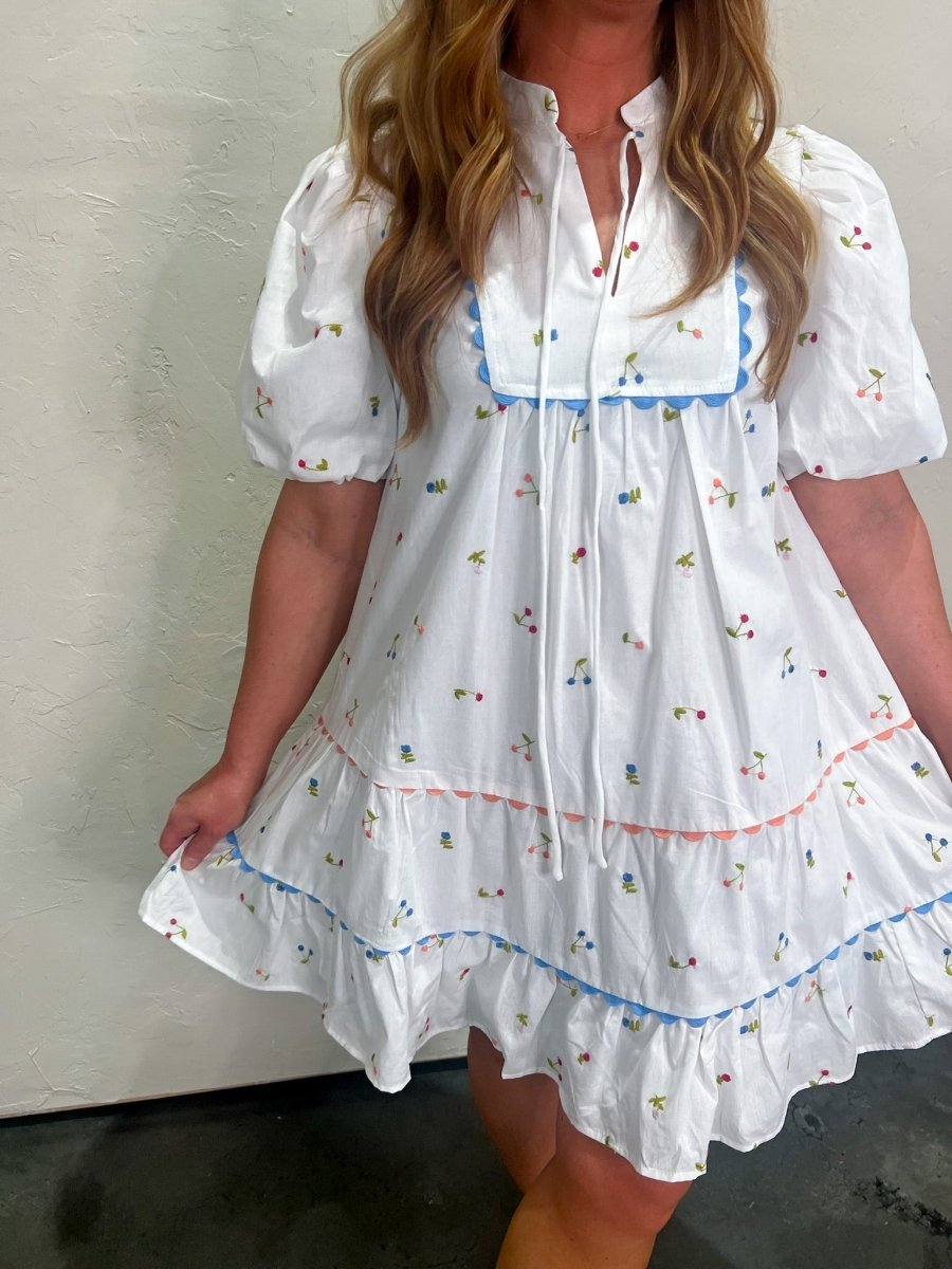 Pretty Please Embroidered Mini - Revel Boutique