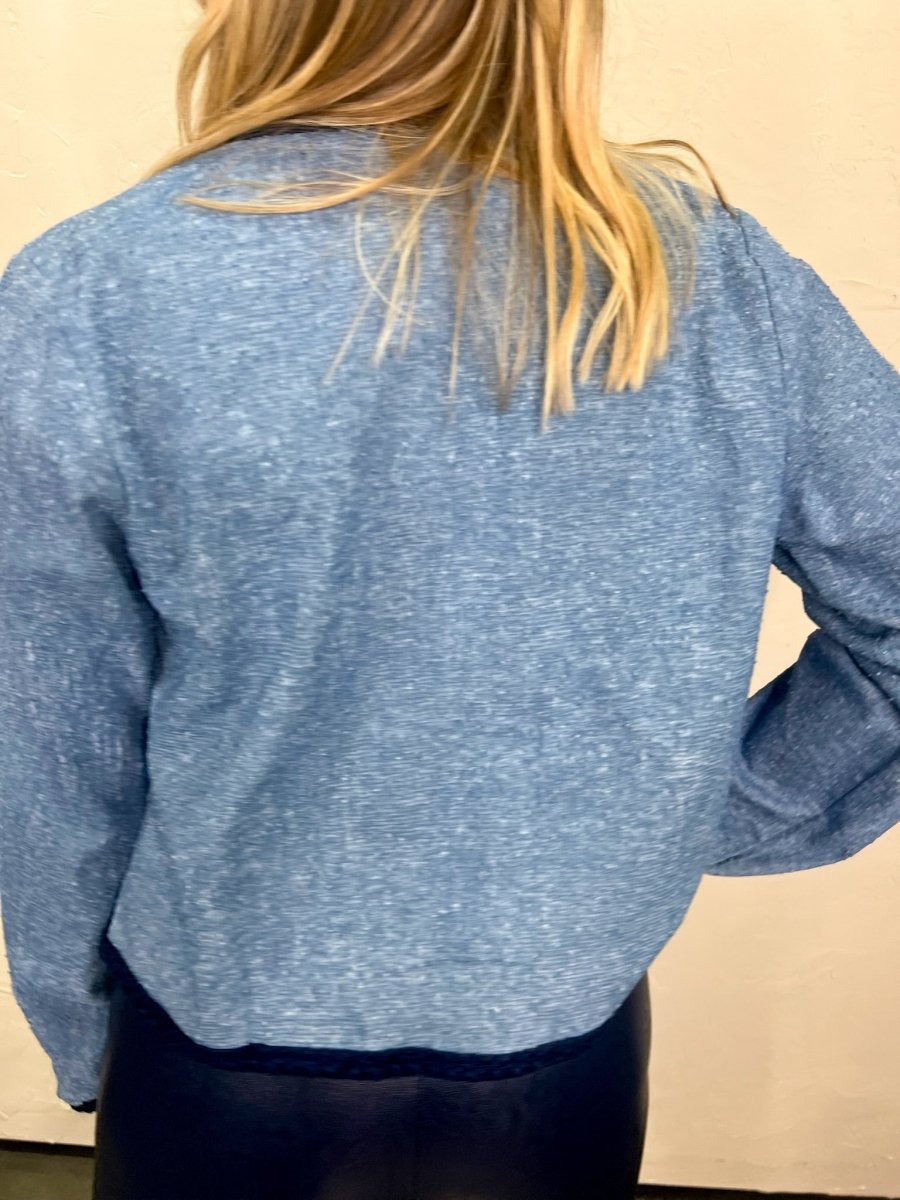 Reagan Textured Denim Jacket - Revel Boutique