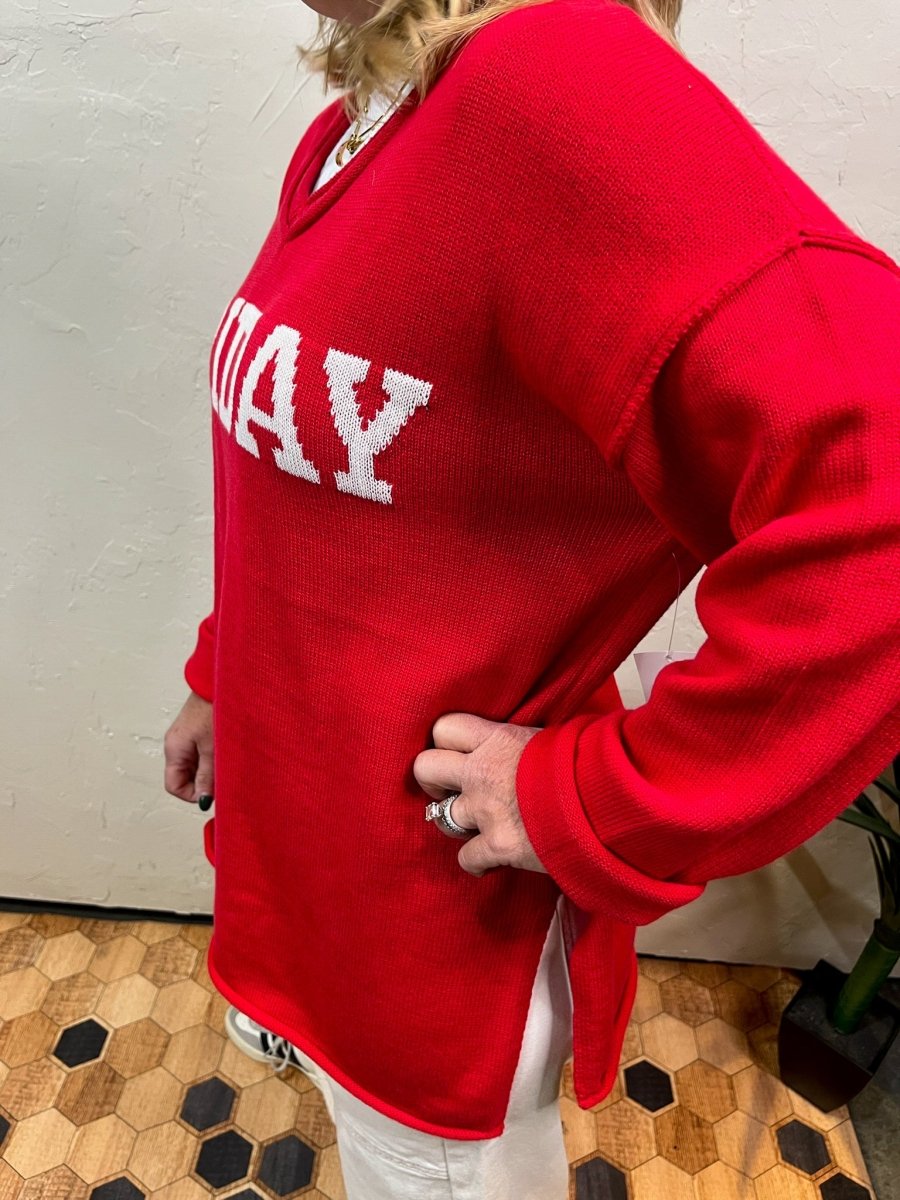 Red Friday Sweater - Revel Boutique