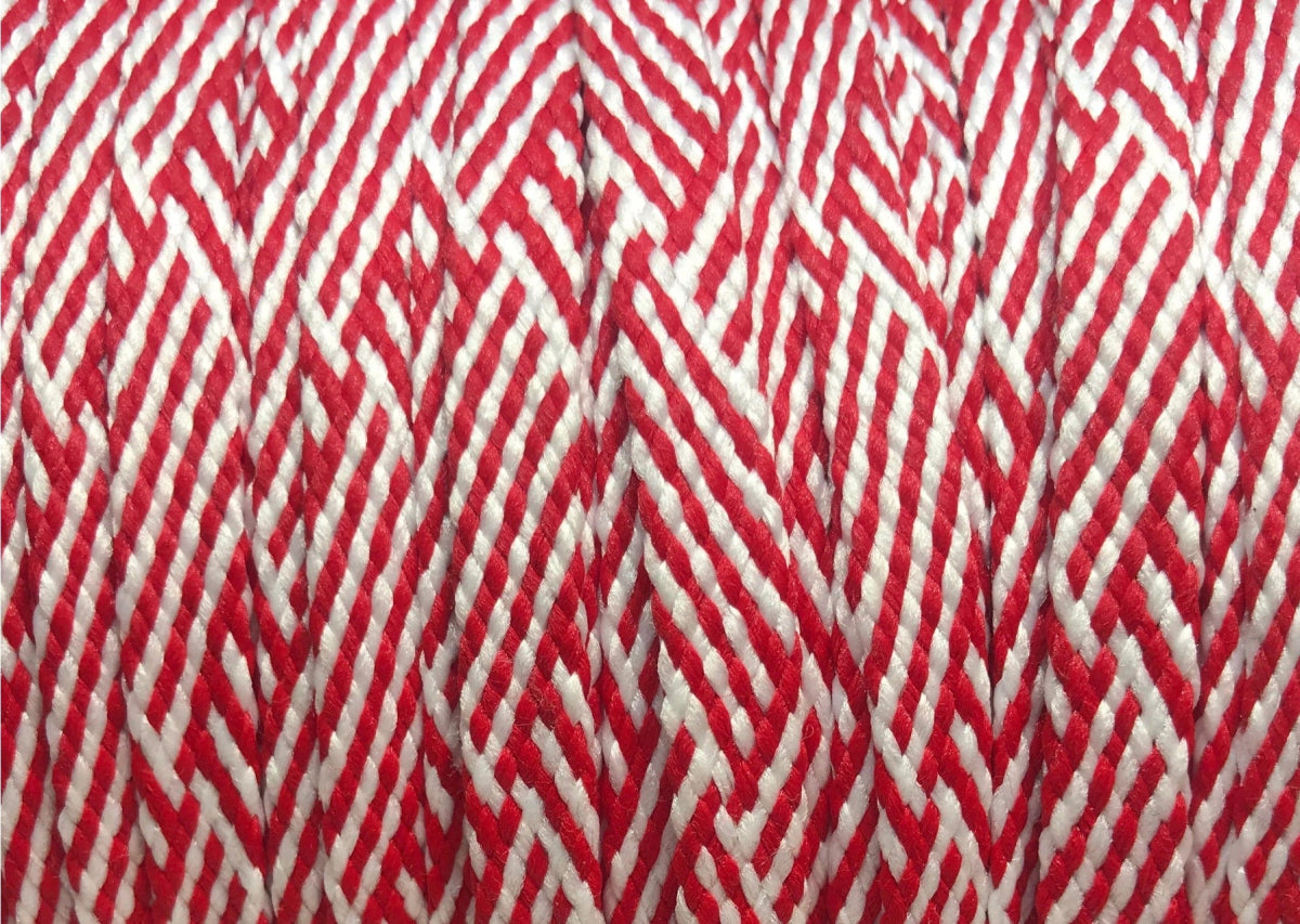 Red Herringbone Shoelaces - Revel Boutique