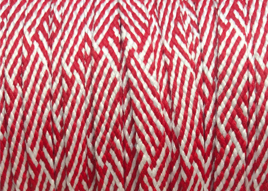 Red Herringbone Shoelaces - Revel Boutique