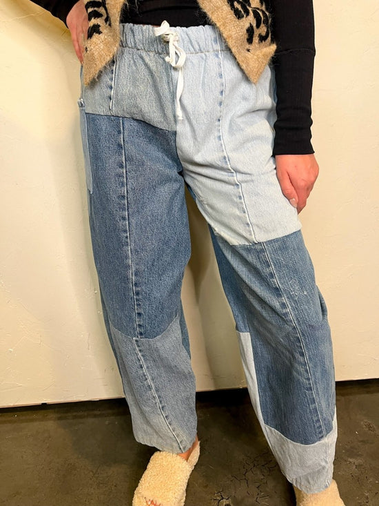 Rewind Denim Patchwork Pant - Revel Boutique