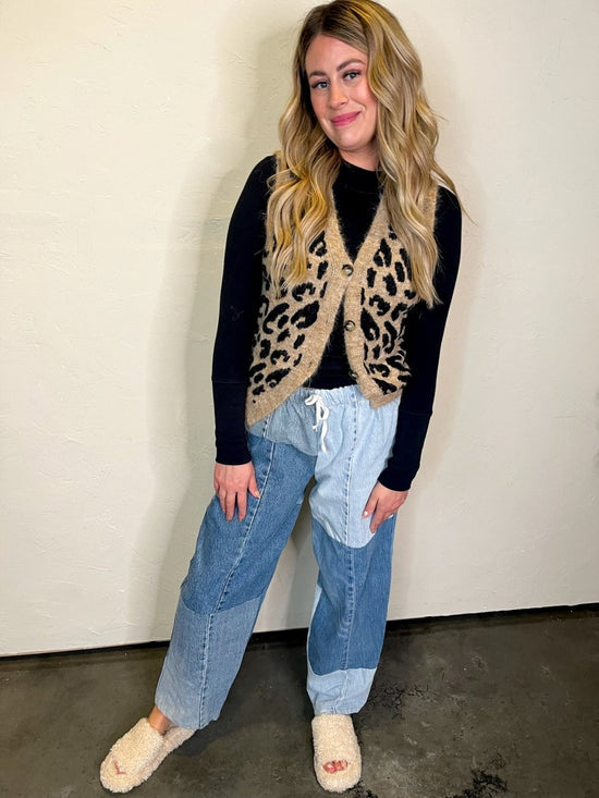 Rewind Denim Patchwork Pant - Revel Boutique