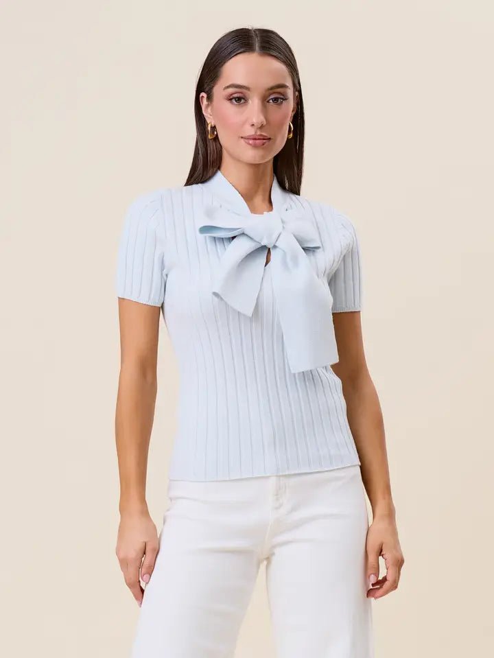 Robin Bow Neck Sweater - Revel Boutique