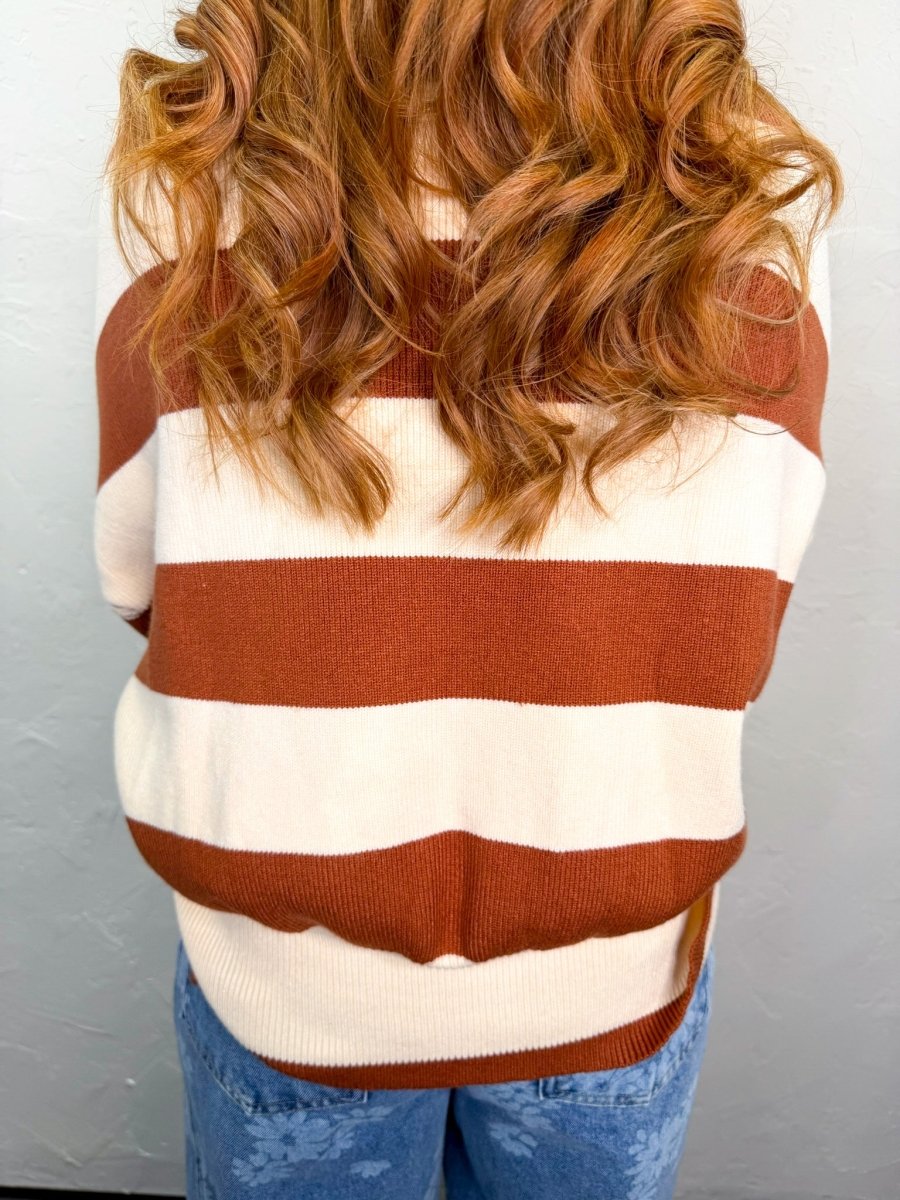 Rocky Road Striped Sweater - Revel Boutique
