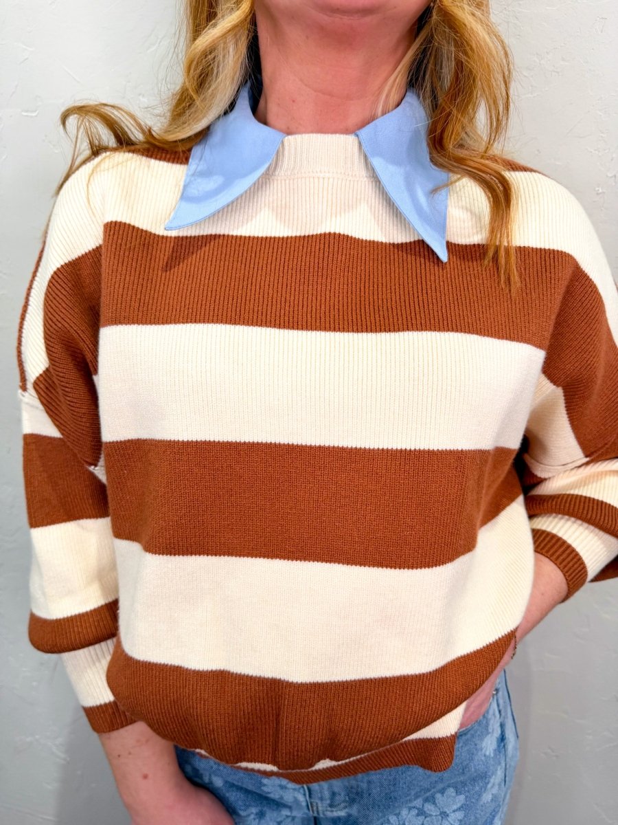 Rocky Road Striped Sweater - Revel Boutique