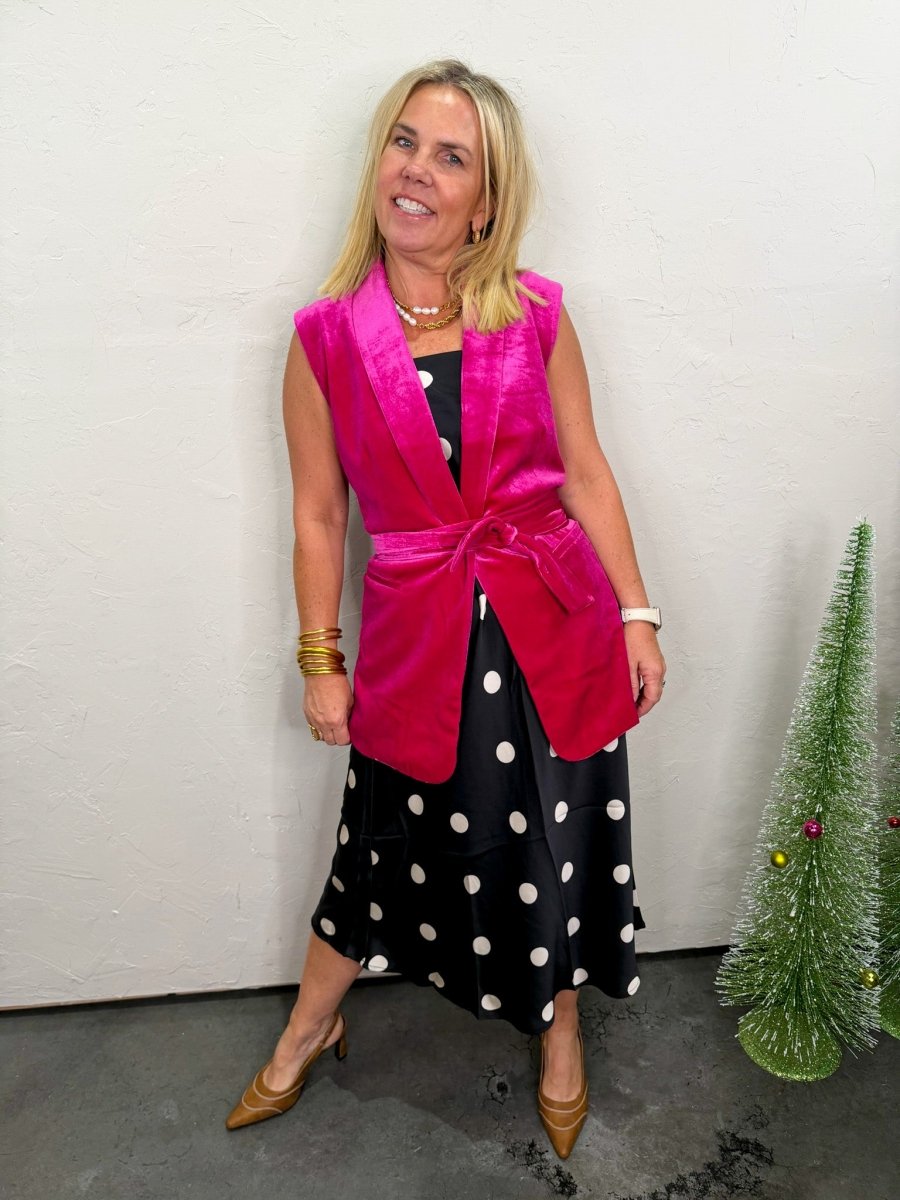 Ronnie Polkadot Skirt - Black/Cream - Revel Boutique