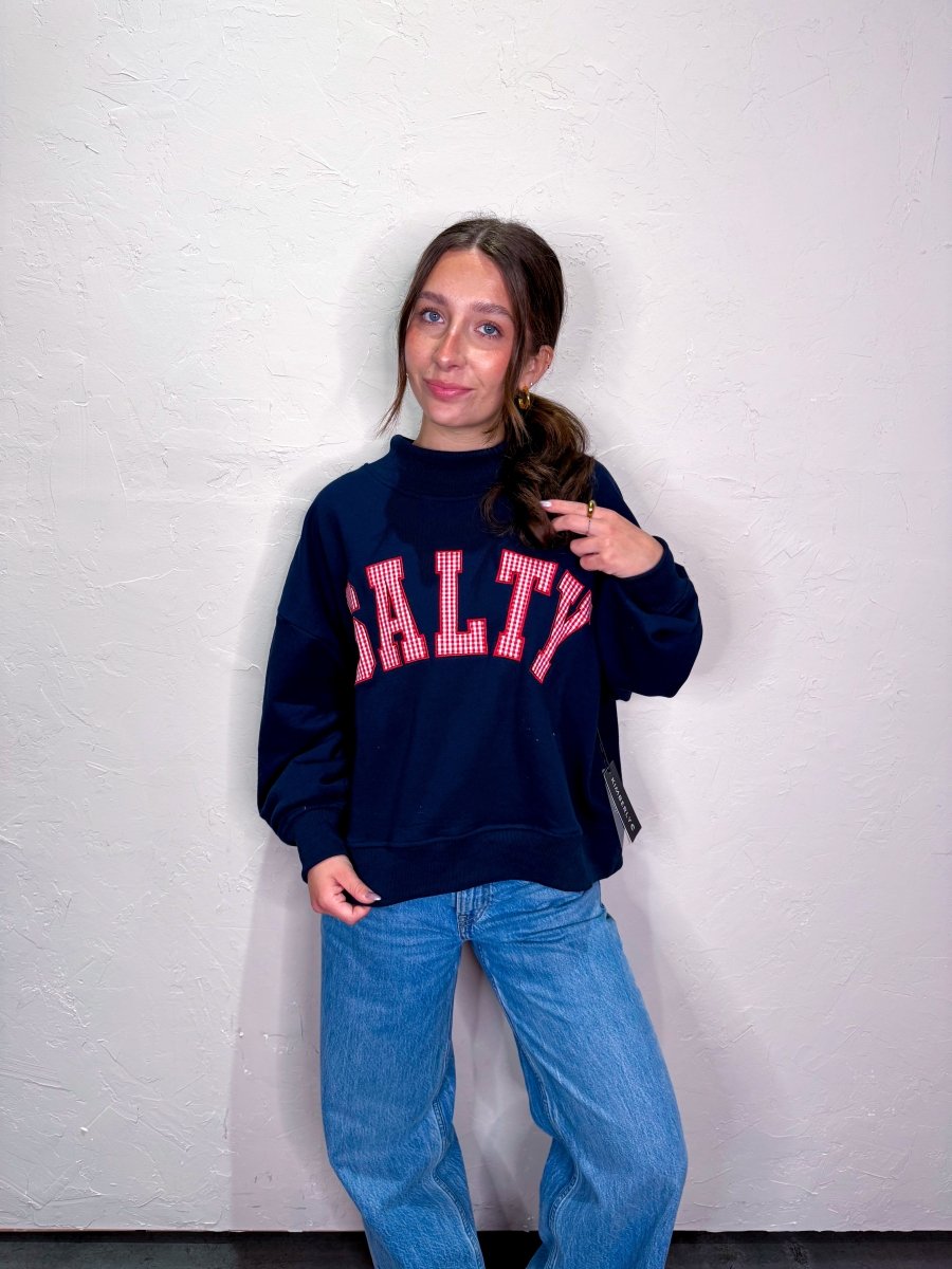 Salty Oversized Mock Neck - Revel Boutique