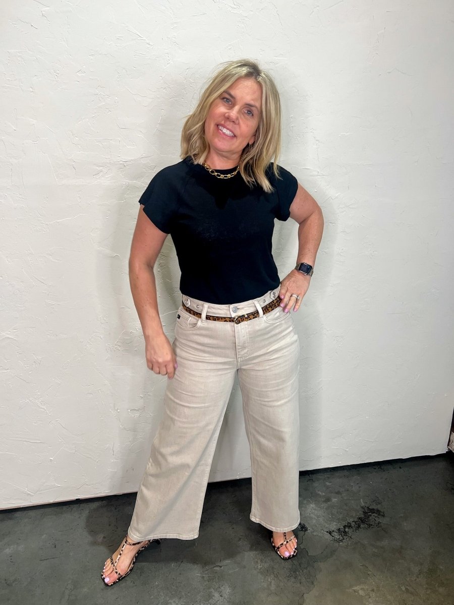 Sandy Days Wide Leg Crop Jeans - Revel Boutique