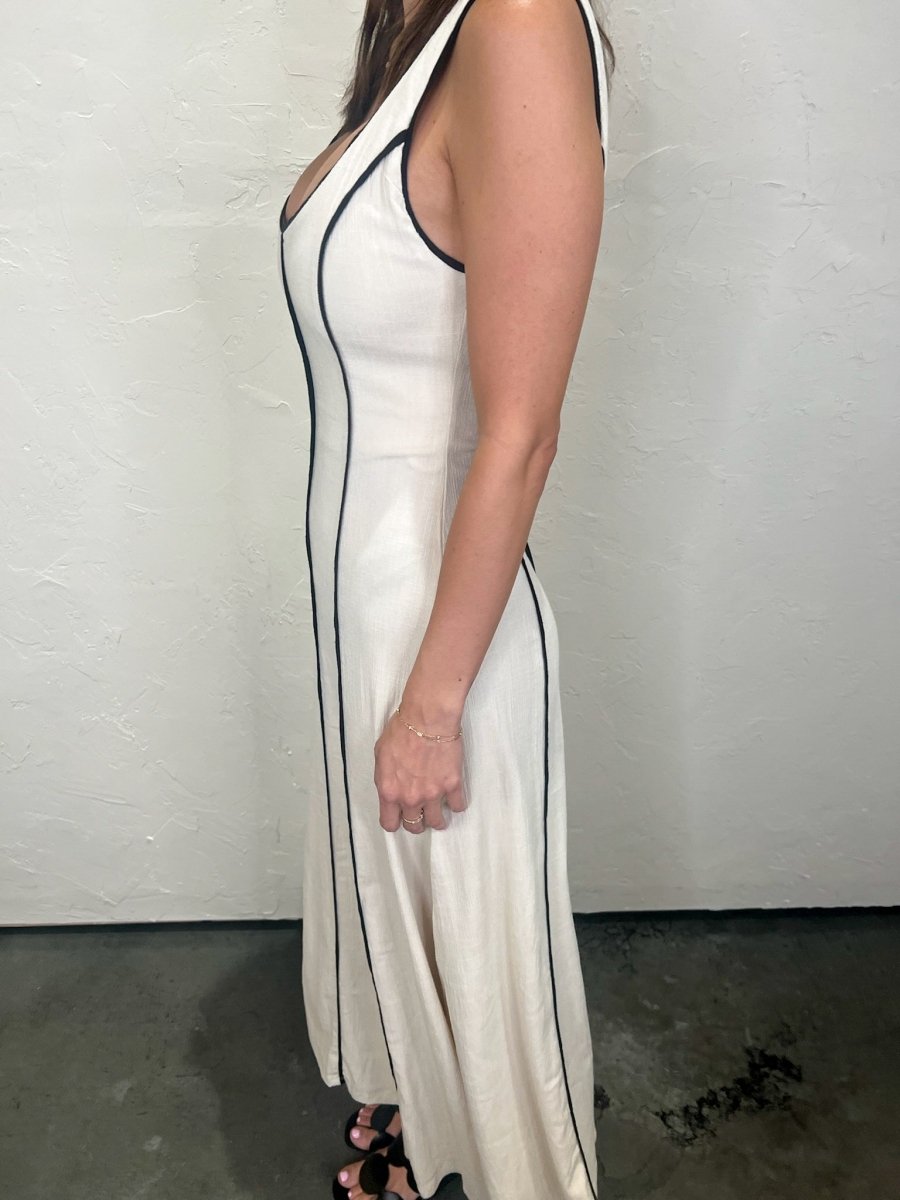 Santal Linen Flare Midi - Revel Boutique