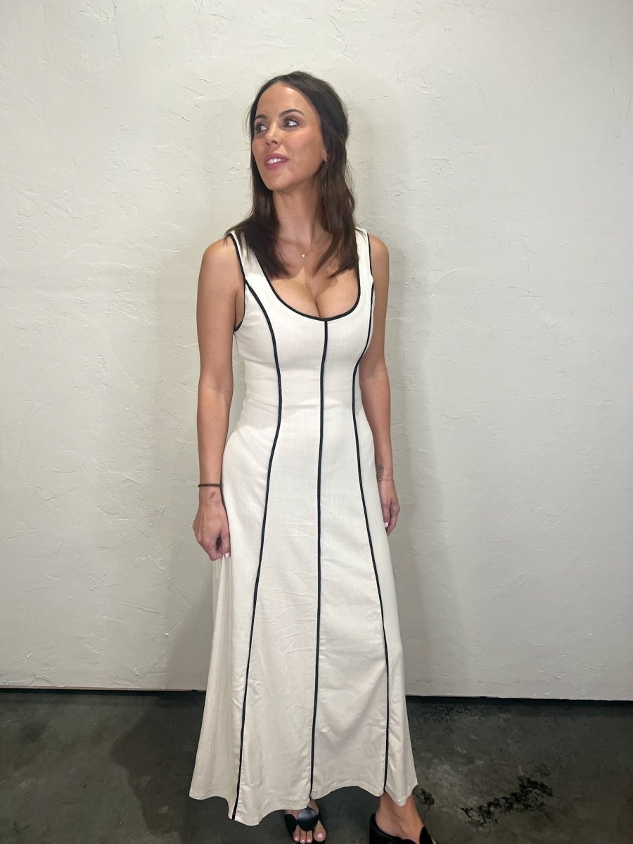 Santal Linen Flare Midi - Revel Boutique